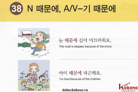 Cấu trúc vì… nên trong ngữ pháp tiếng Hàn