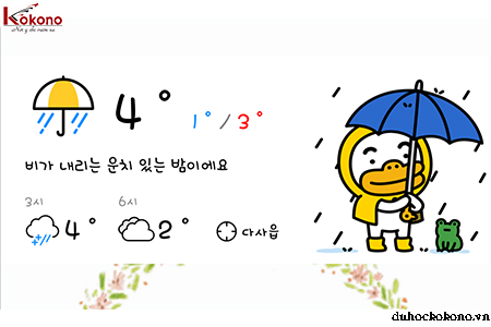 từ vựng tiếng Hàn về thời tiết